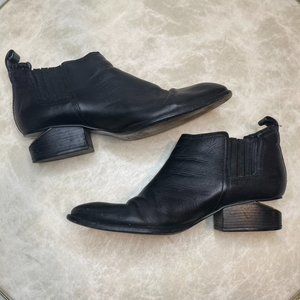 Black Alexander Wang western style ankle boots